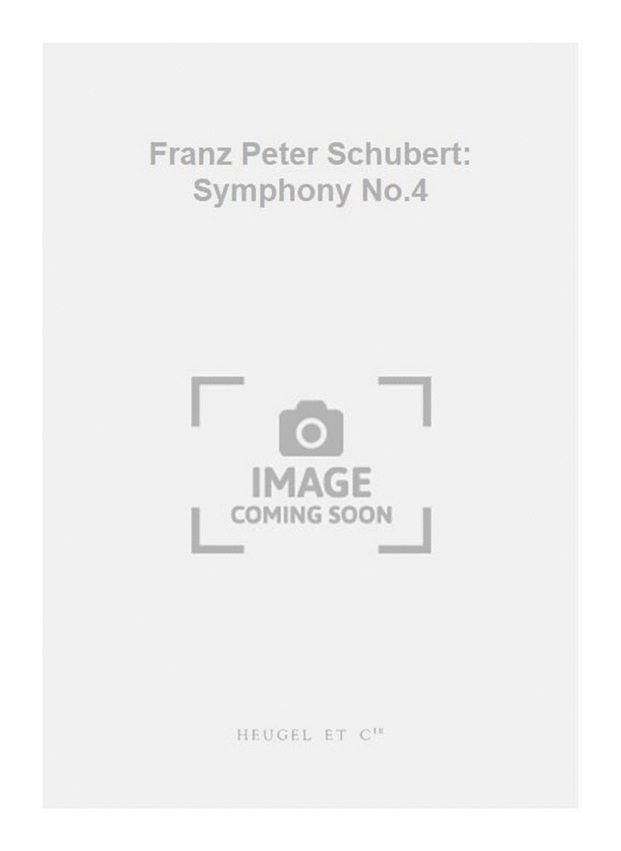 Franz Peter Schubert: Symphony No.4 Orchestra scores gallery preview page 1