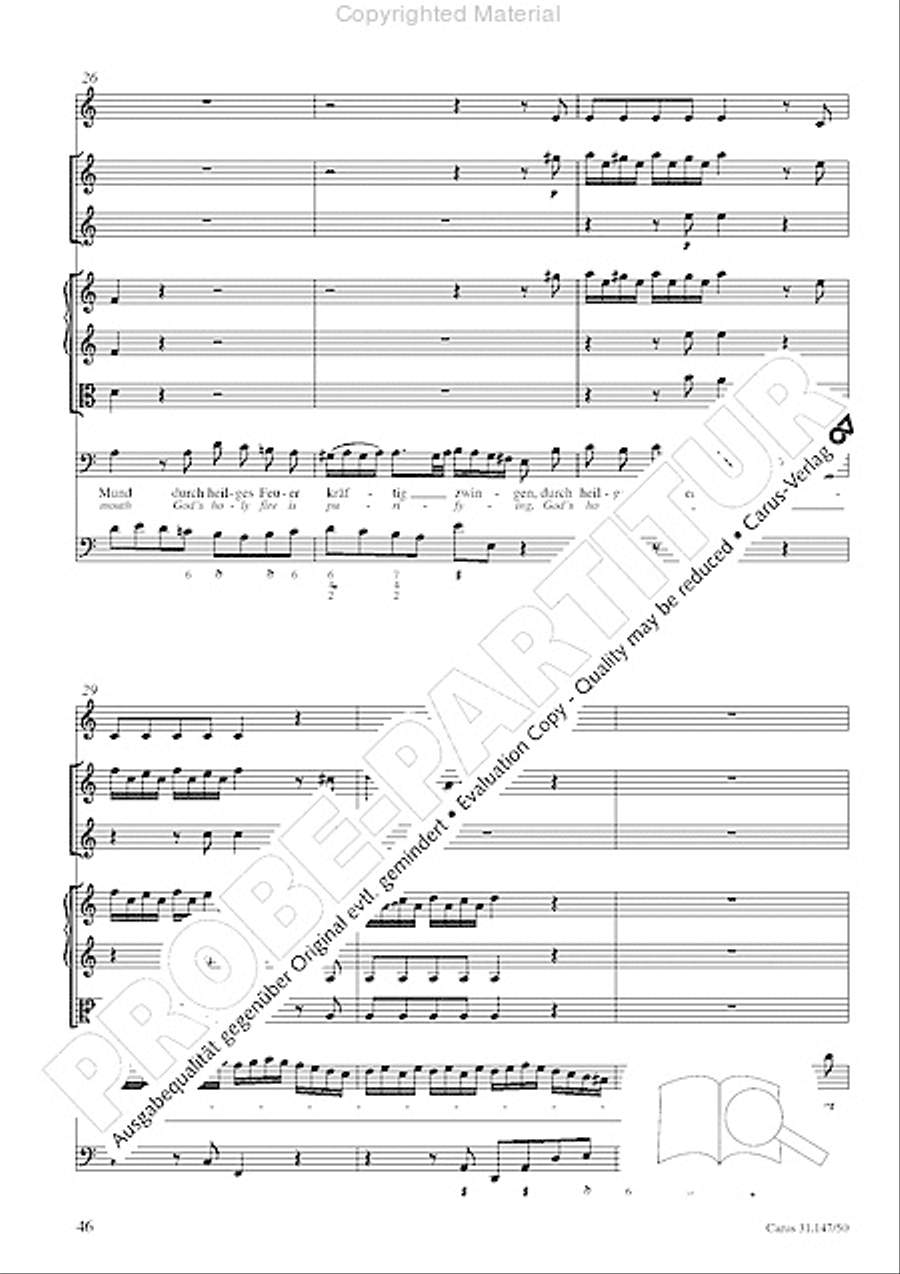 Heart and mouth and thought and action (Herz und Mund und Tat und Leben) (Herz und Mund und Tat und Leben) 4-Part scores gallery preview page 48
