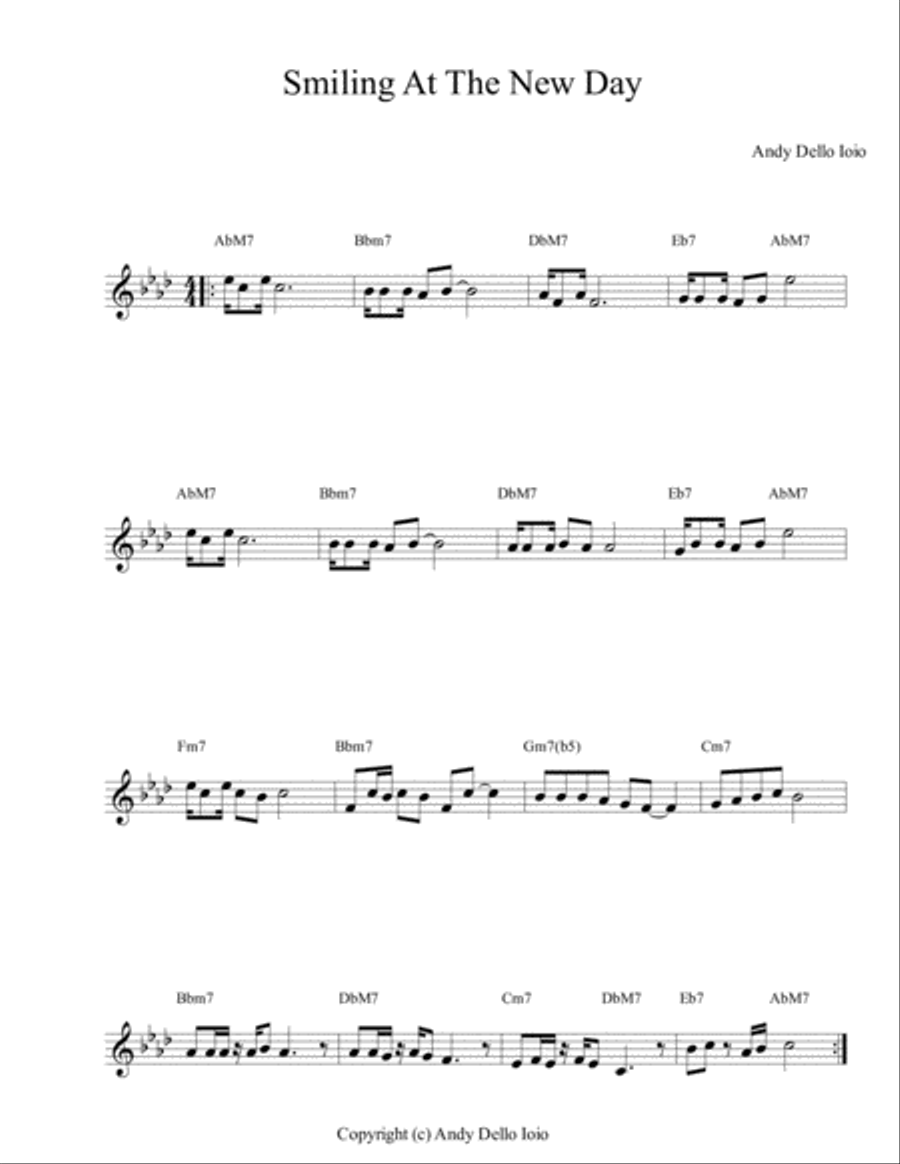 Smiling at the new day Small Ensemble scores gallery preview page 1