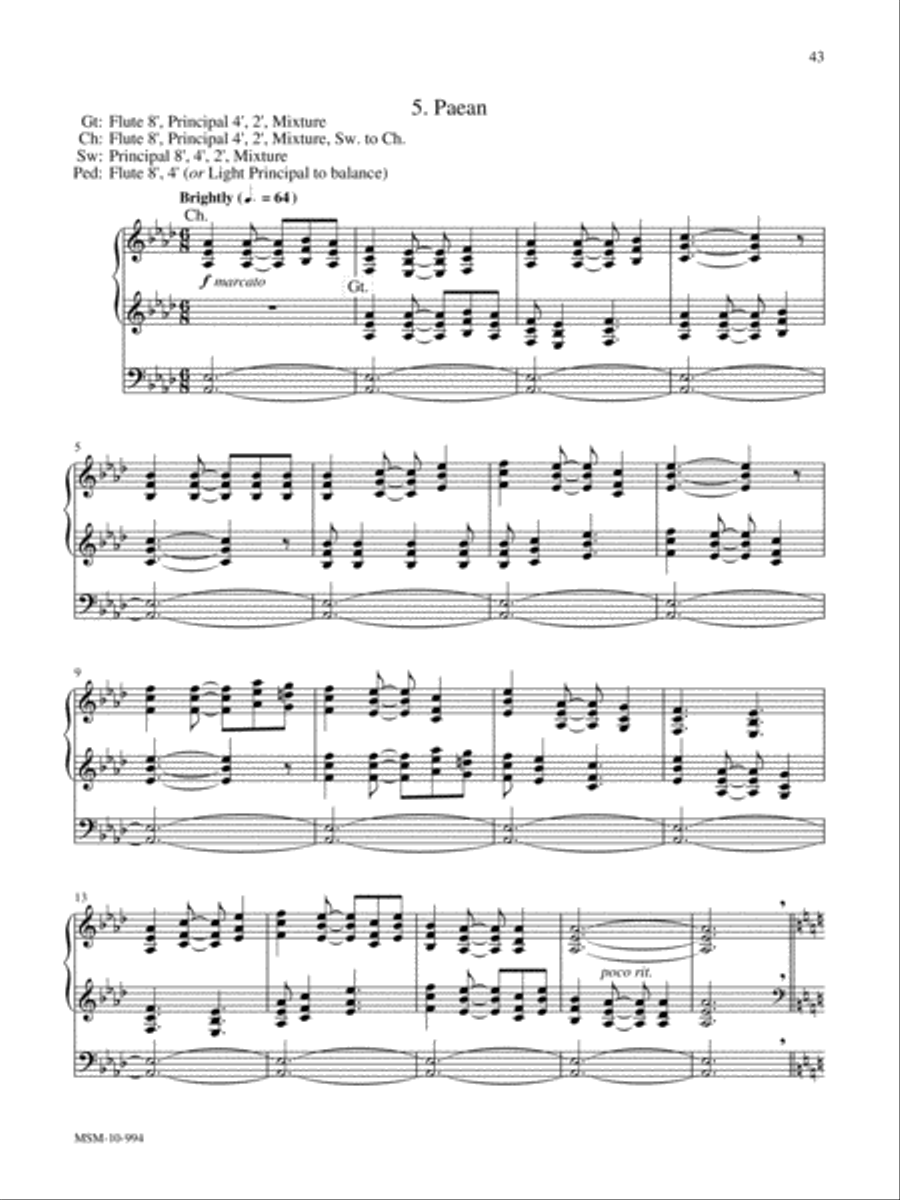 Marilyn Mason Music Library, Volume 5 Organ scores gallery preview page 16