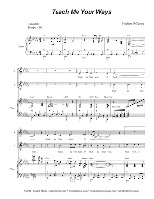 Teach Me Your Ways (2-part choir - (Soprano and Tenor)