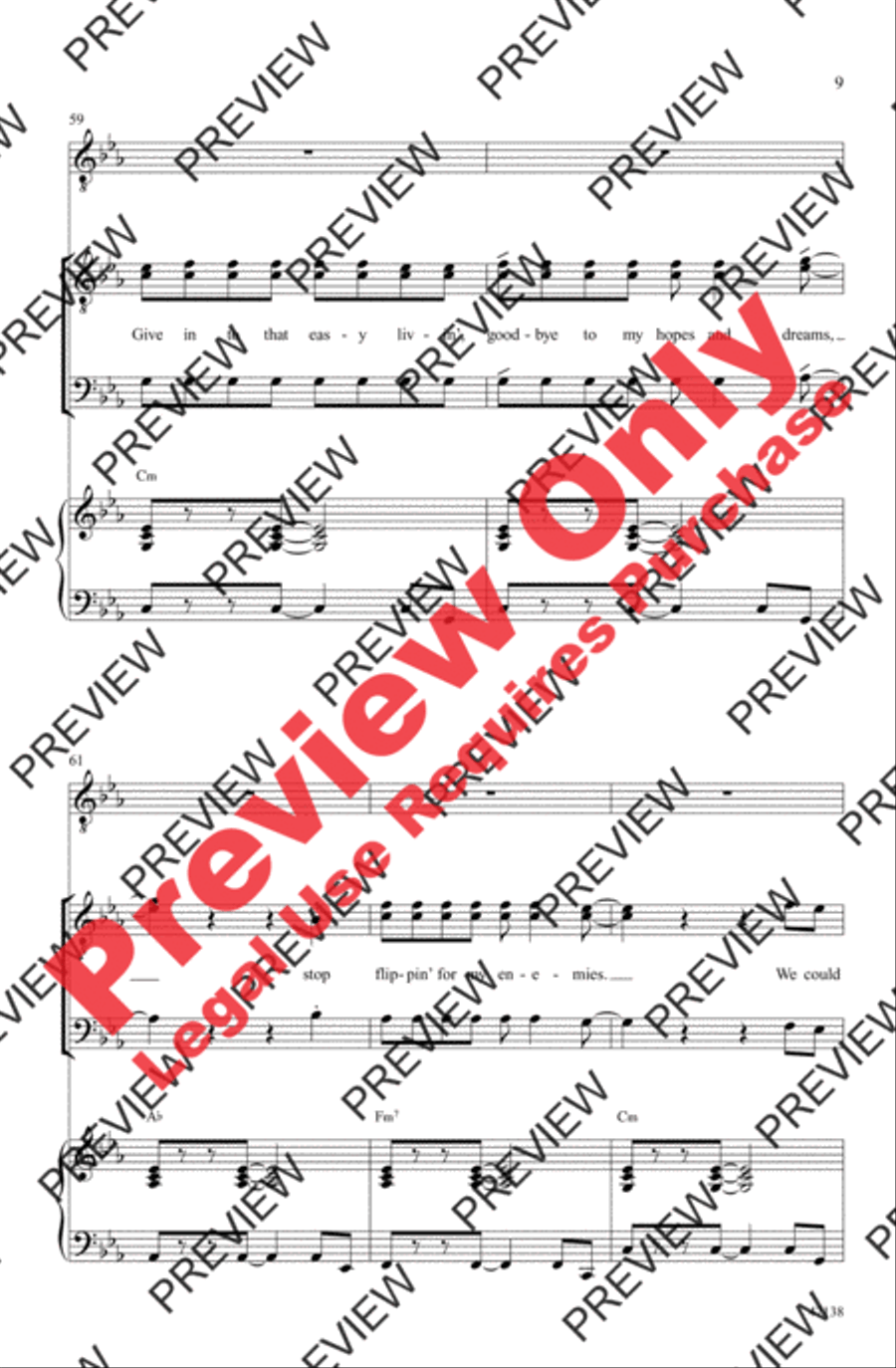 Feel It Still Men's Choir scores gallery preview page 9