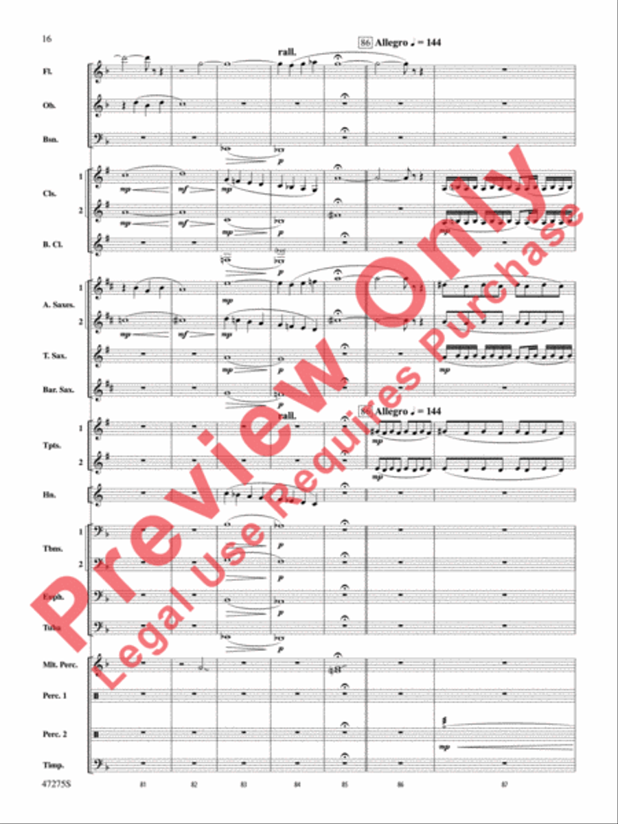 Power the Earth Concert Band scores gallery preview page 17