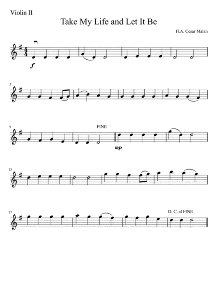 Take My Life and Let It Be String Orchestra scores gallery preview page 5