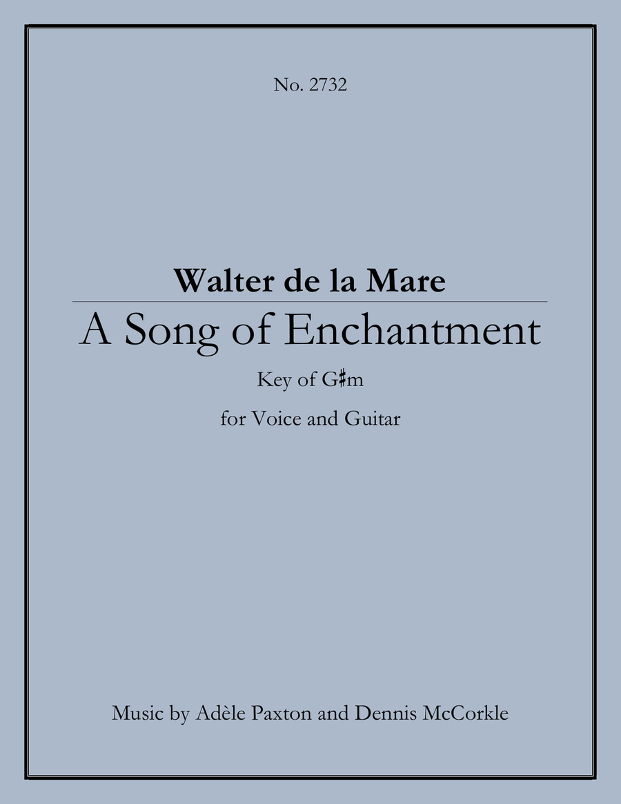 A Song of Enchantment - Original Song Setting of Walter de la Mare's Poetry for VOICE and GUITAR: Ke Acoustic Guitar scores gallery preview page 1