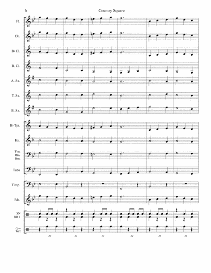 Country Square Concert Band scores gallery preview page 6