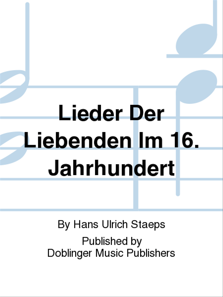 Lieder der Liebenden im 16. Jahrhundert Piano scores gallery preview page 1