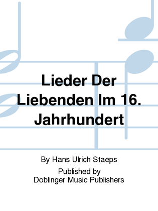 Book cover for Lieder der Liebenden im 16. Jahrhundert