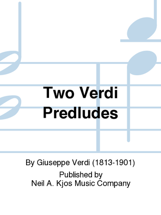 Book cover for Two Verdi Preludes