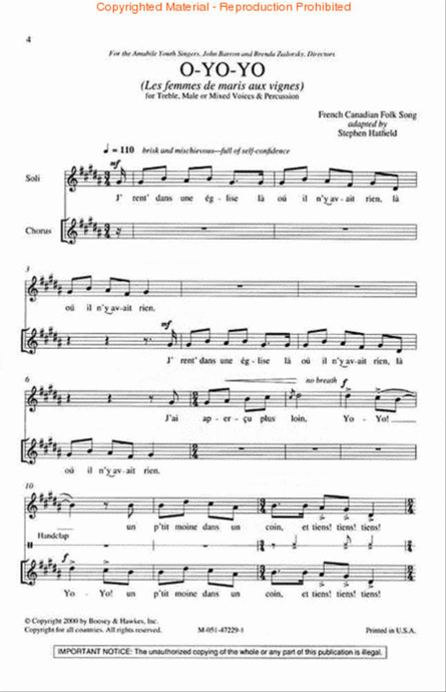O-Yo-Yo O-Yo-Yo 4-Part scores gallery preview page 2
