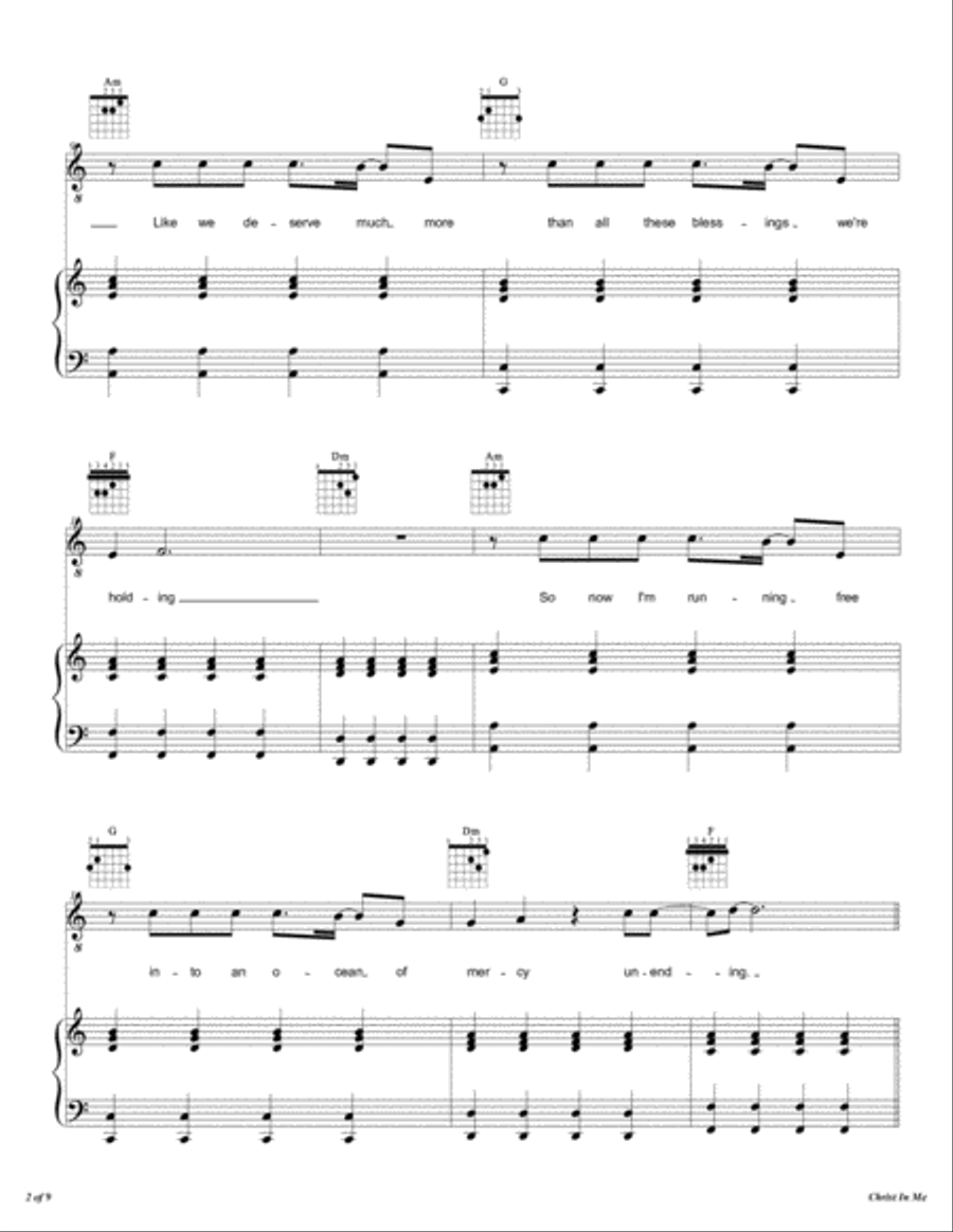 Christ In Me Christ In Me Voice scores gallery preview page 3