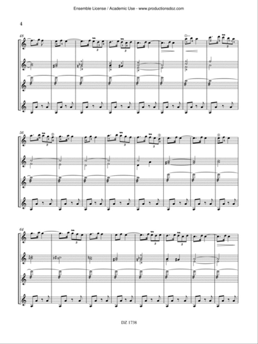 In the Steppes of Central Asia Guitar Ensemble scores gallery preview page 5