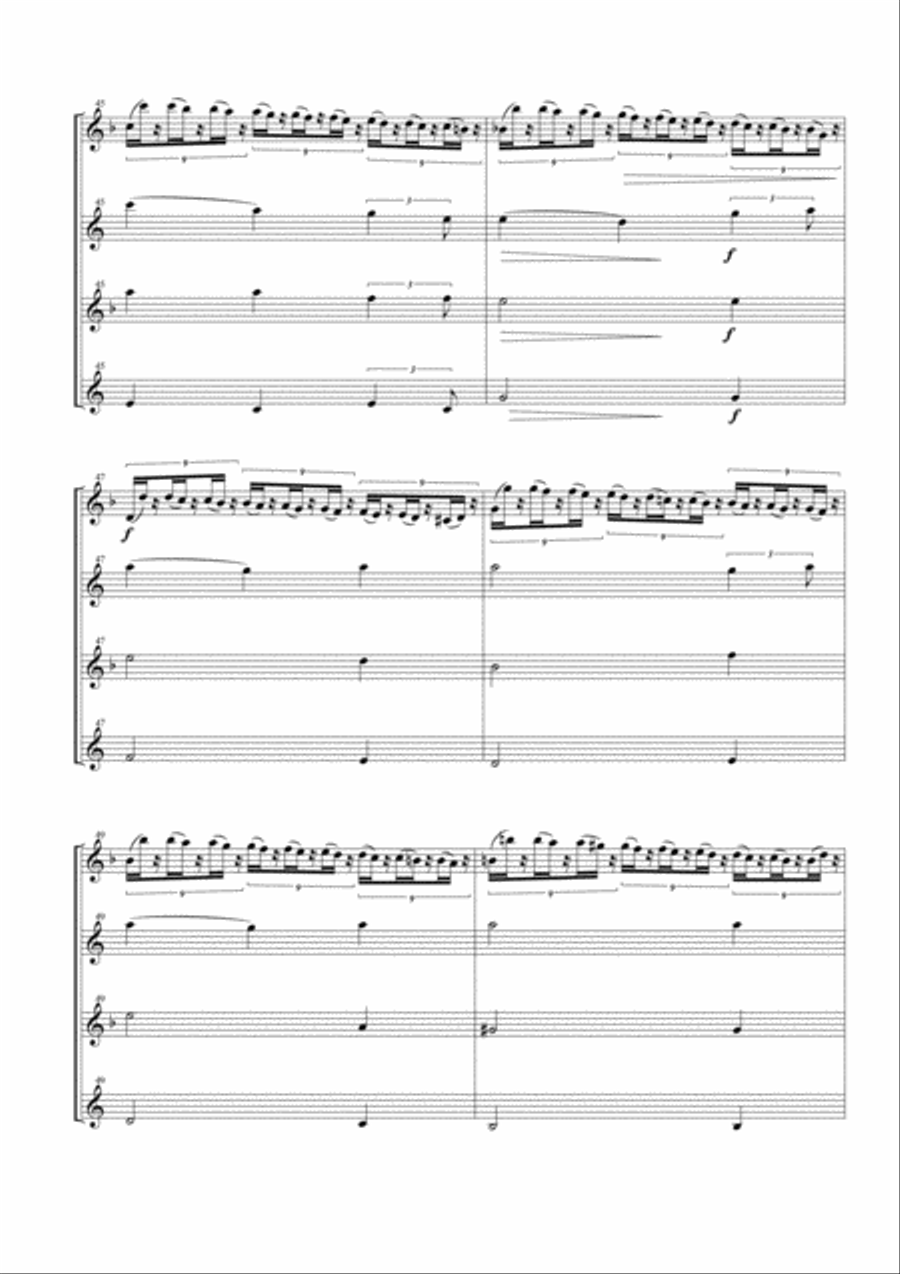 The Pilgrim's Chorus for Saxophone Quartet Saxophone Quartet scores gallery preview page 6