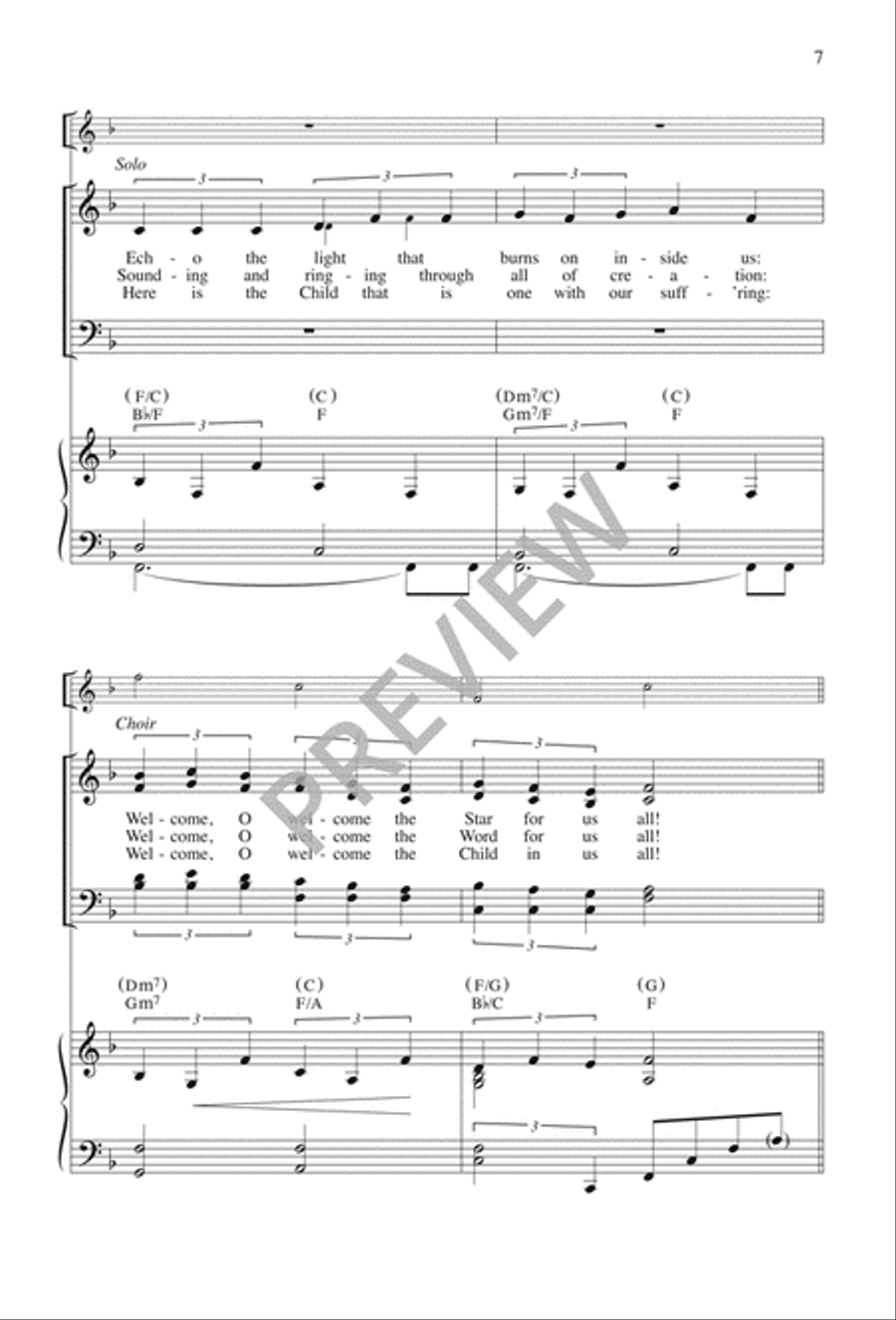 Welcome the Child 4-Part scores gallery preview page 8