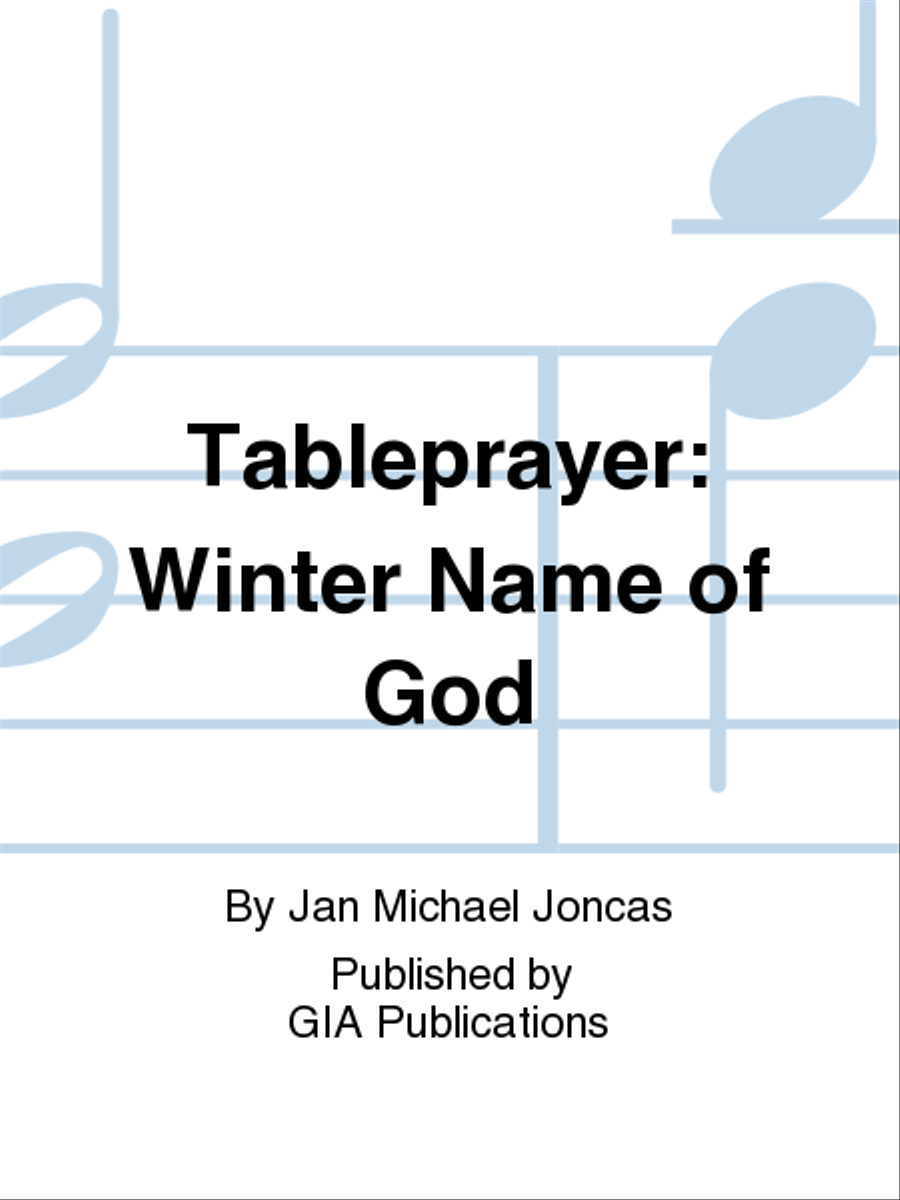 Tableprayer: Winter Name of God 4-Part scores gallery preview page 1