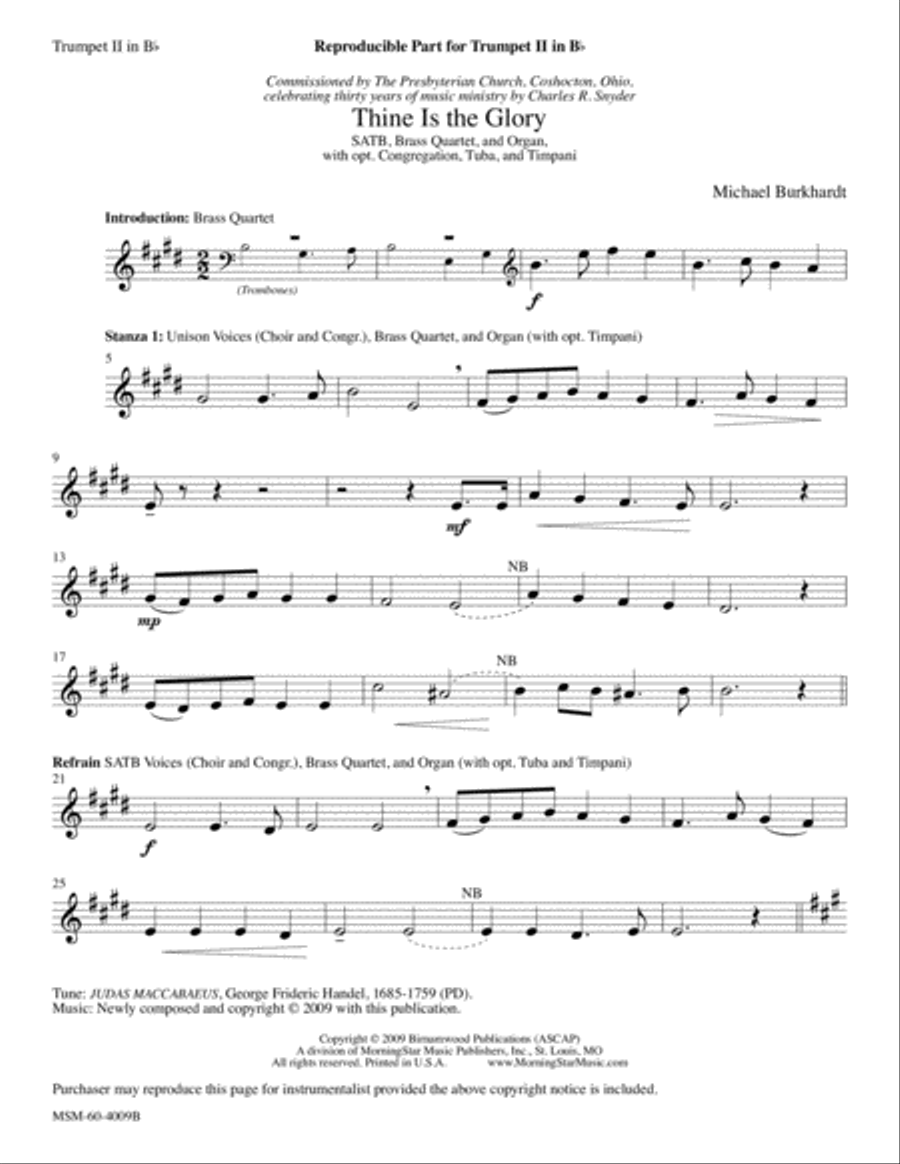 Thine Is the Glory Choir scores gallery preview page 5