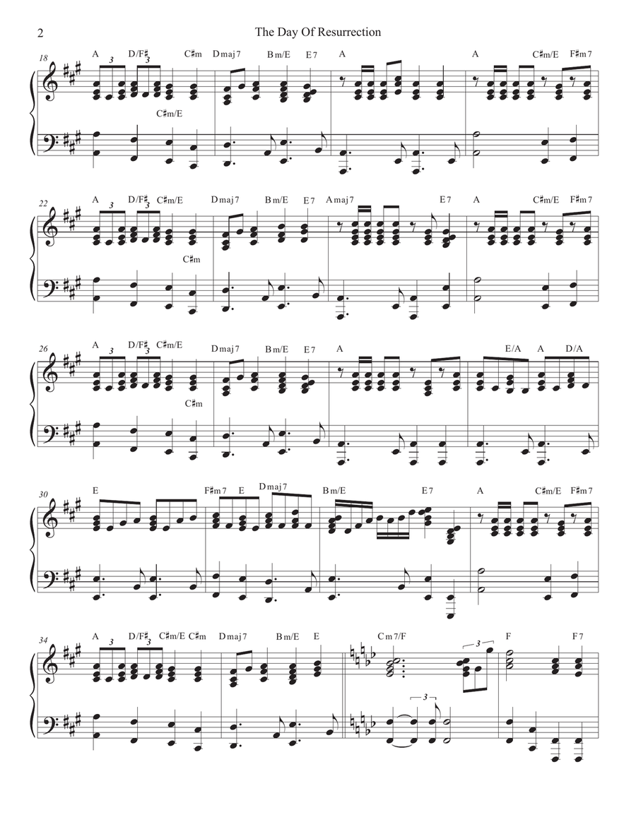 The Day Of Resurrection (Duet for C-Instruments - Piano Accompaniment) Piano scores gallery preview page 6