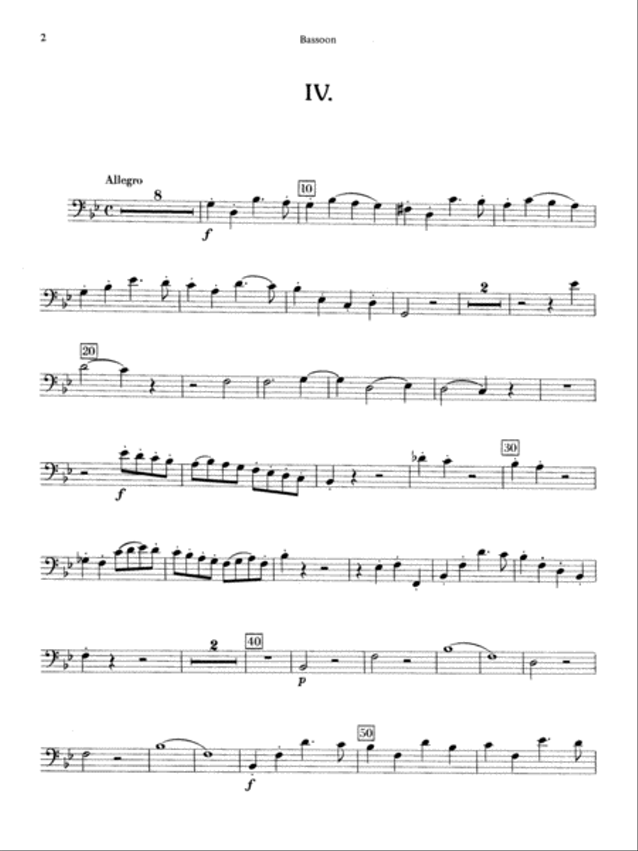 Mozart's Symphony No. 25 in G Minor, 3rd & 4th Movements: Bassoon Full Orchestra scores gallery preview page 2