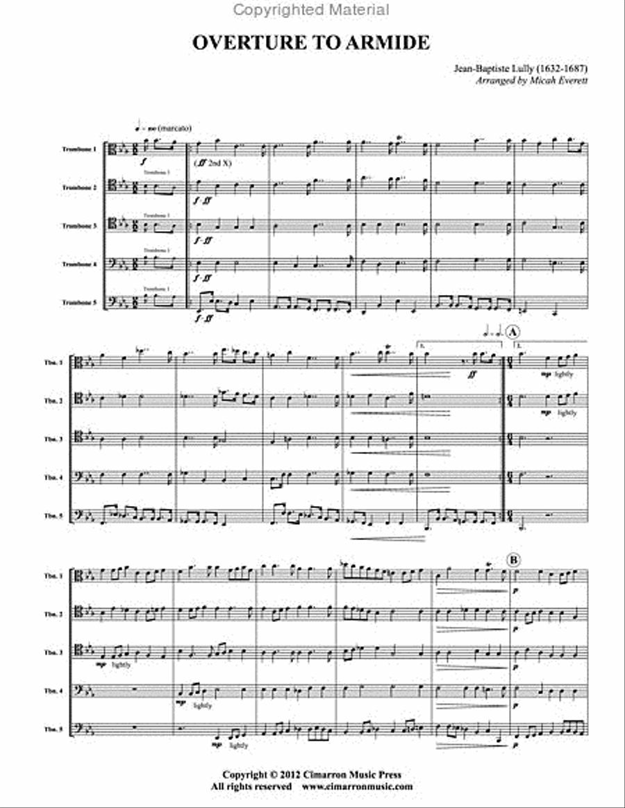 Overture to Armide Overture to Armide Trombone scores gallery preview page 2
