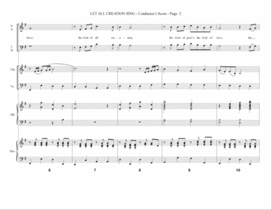Let All Creation Sing - Full Score Choir scores gallery preview page 2