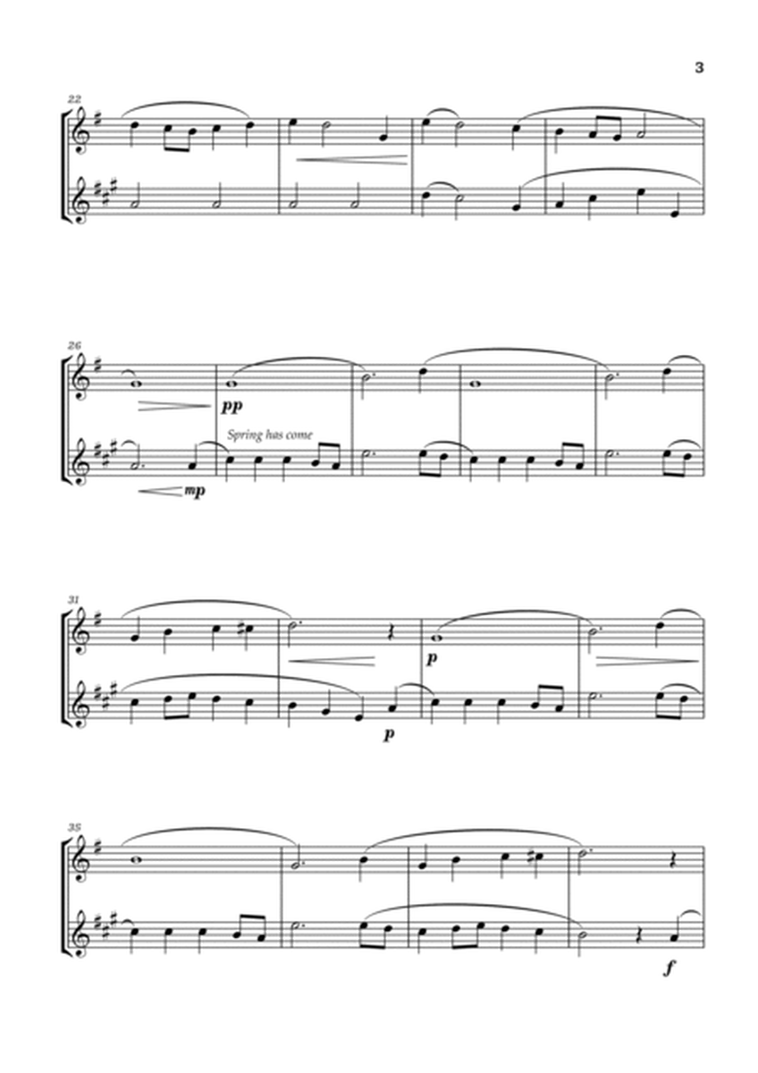 Vivaldi, Spring (The Four Seasons) — For Easy Flute and Clarinet Duet. Score and Parts image number null