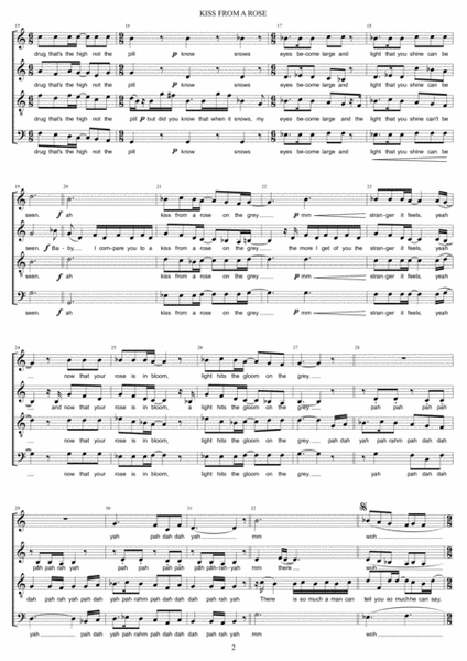 Kiss From A Rose - SATB a cappella image number null