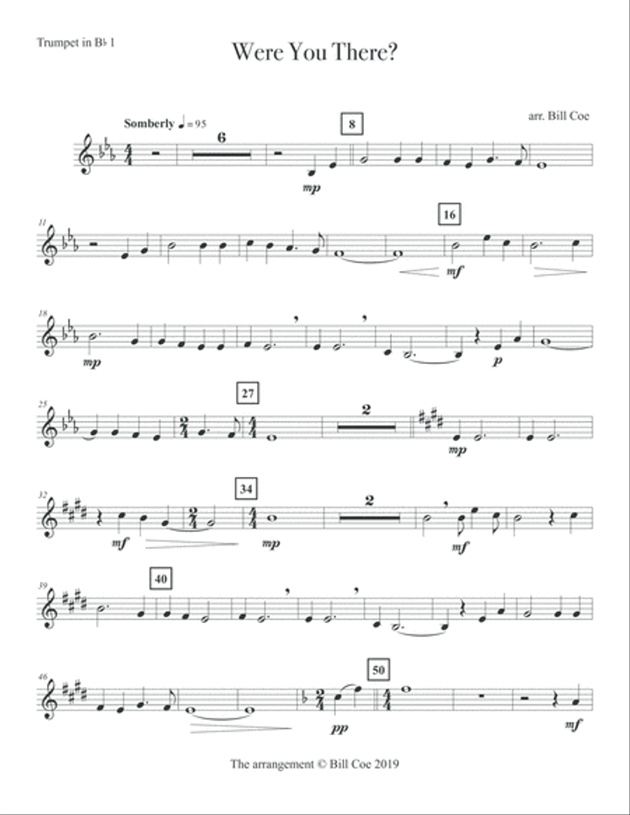 Were You There? Brass Quintet Brass Quintet scores gallery preview page 6