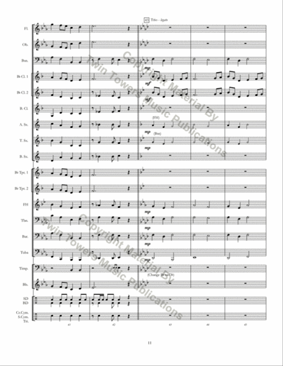 March to the Arches March to the Arches Concert Band scores gallery preview page 11