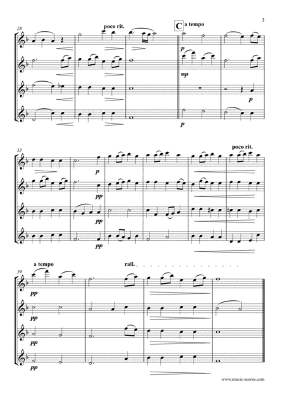 Still, Still, Still - 4 Flutes Flute Quartet scores gallery preview page 3