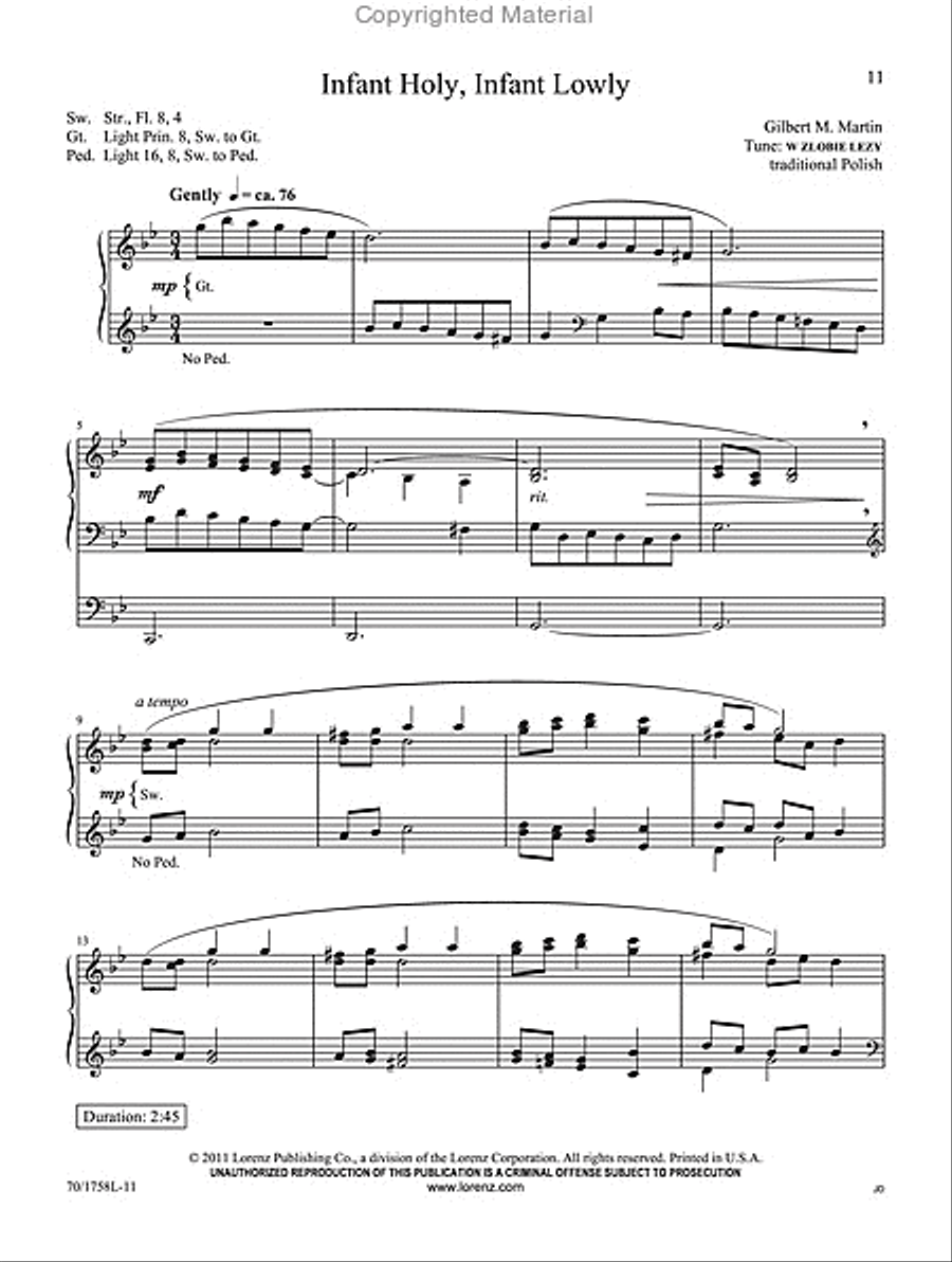 Child in the Manger Organ Solo scores gallery preview page 4