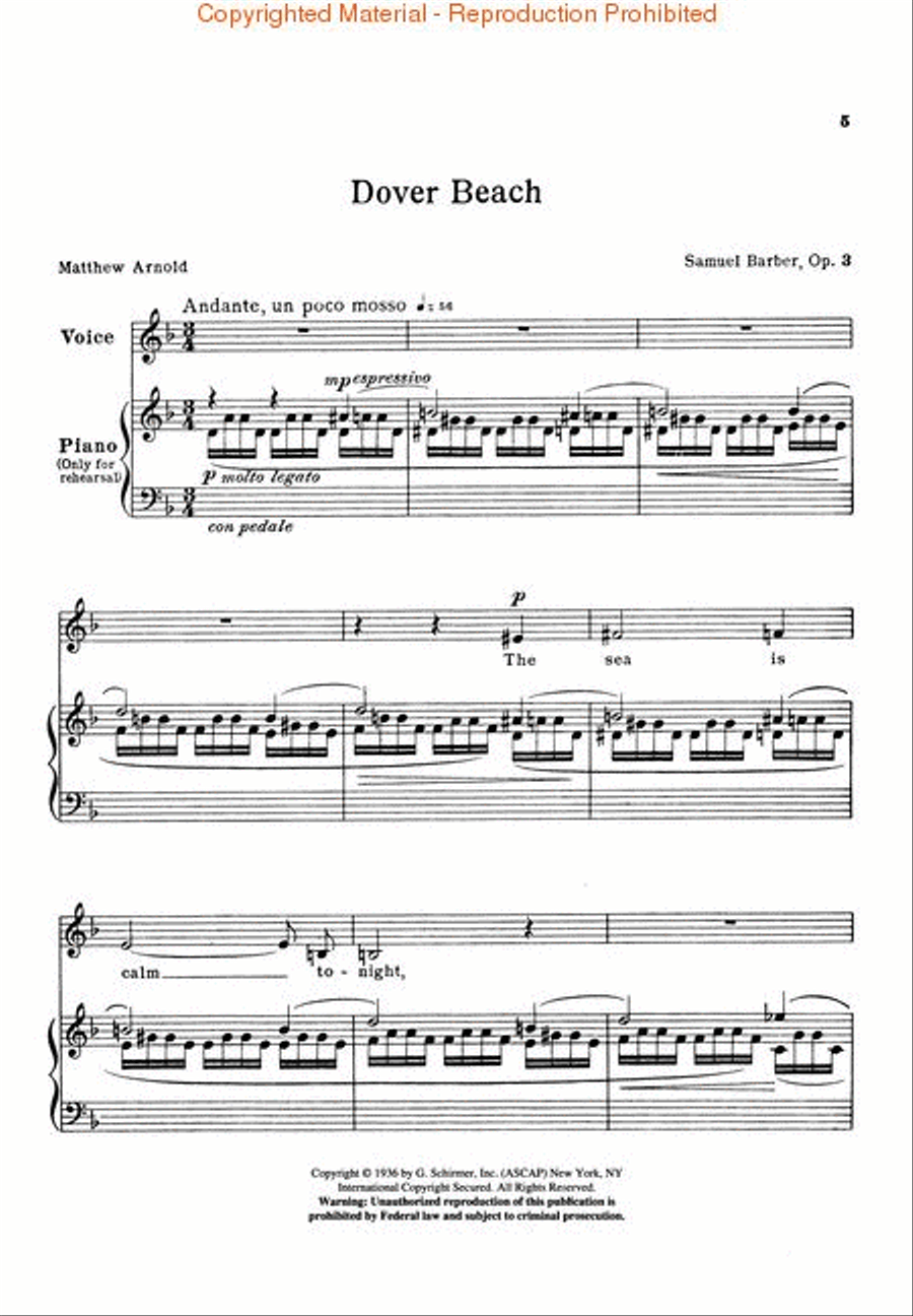 Dover Beach Voice scores gallery preview page 2