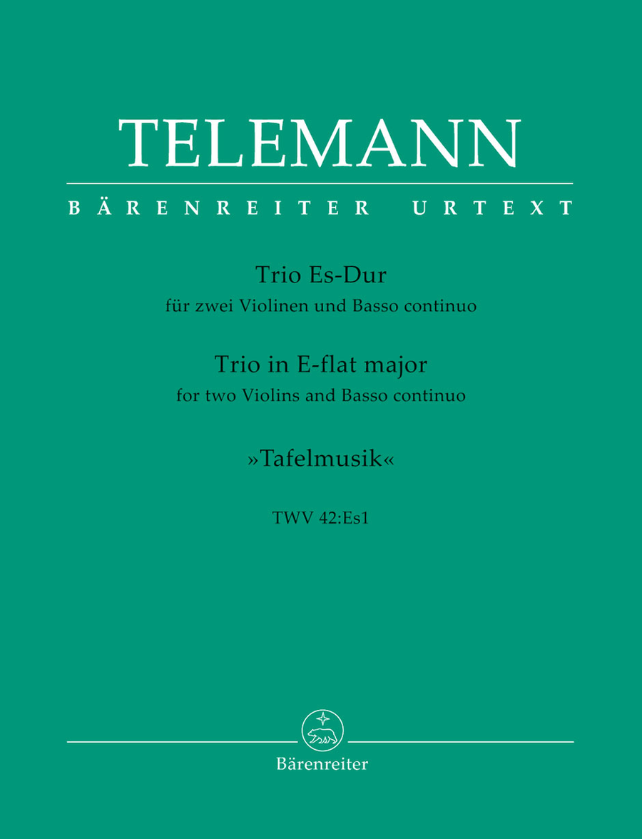 Book cover for Trio-Sonate aus "Tafelmusik I" E flat major TWV 42: Es 1