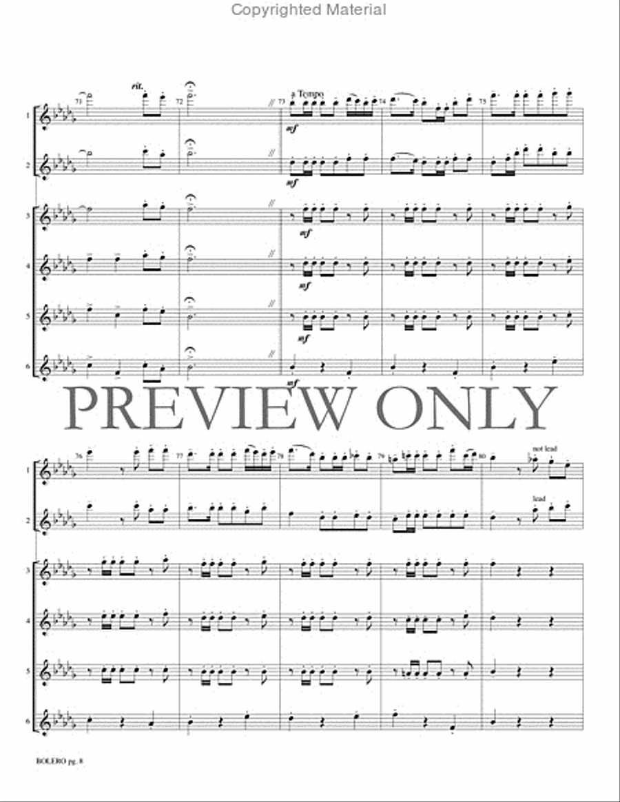 Bolero Small Ensemble scores gallery preview page 9