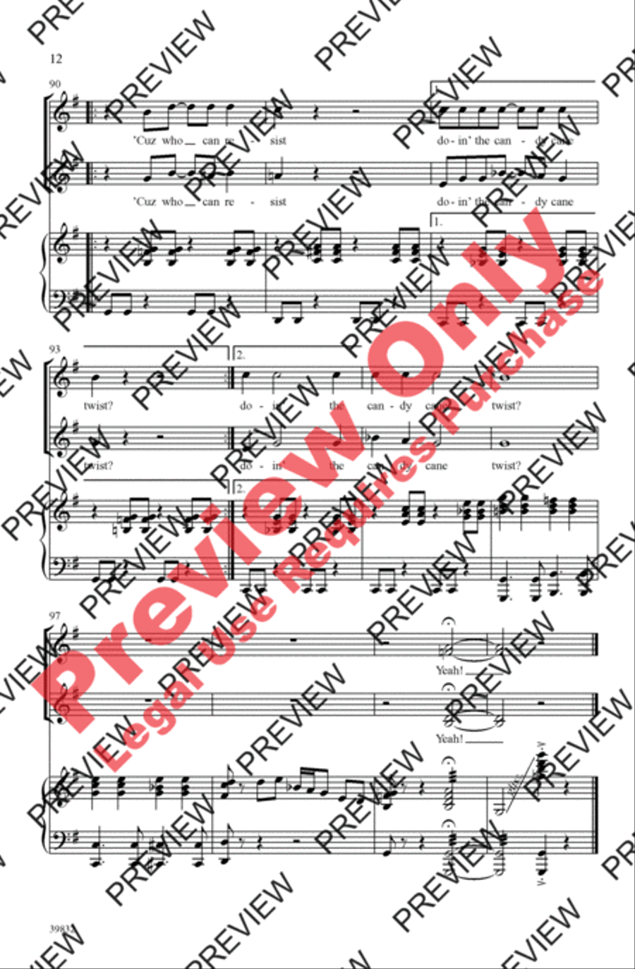 The Candy Cane Twist 2-Part scores gallery preview page 12