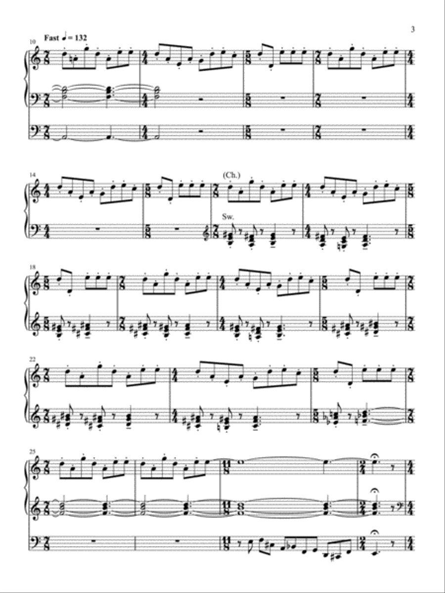 Fanfare and Procession Organ scores gallery preview page 2