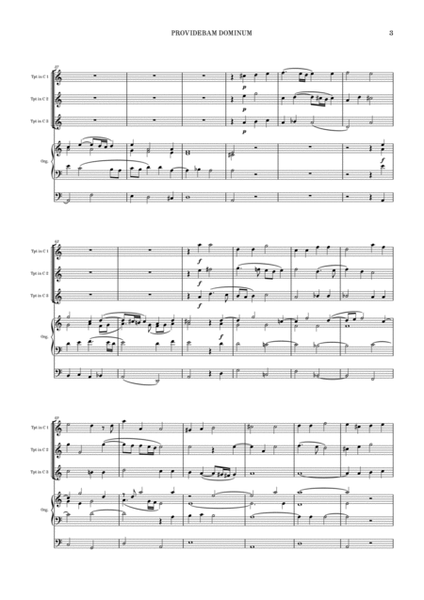 Providebam Dominum (3 Trumpets & Organ) image number null