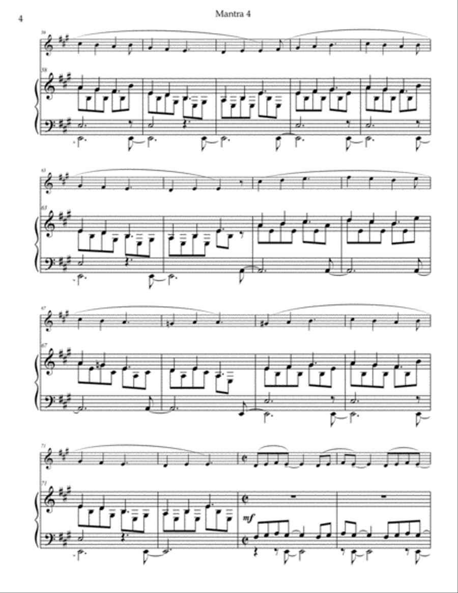 Mantra 4 - for Viola and Piano Piano scores gallery preview page 4