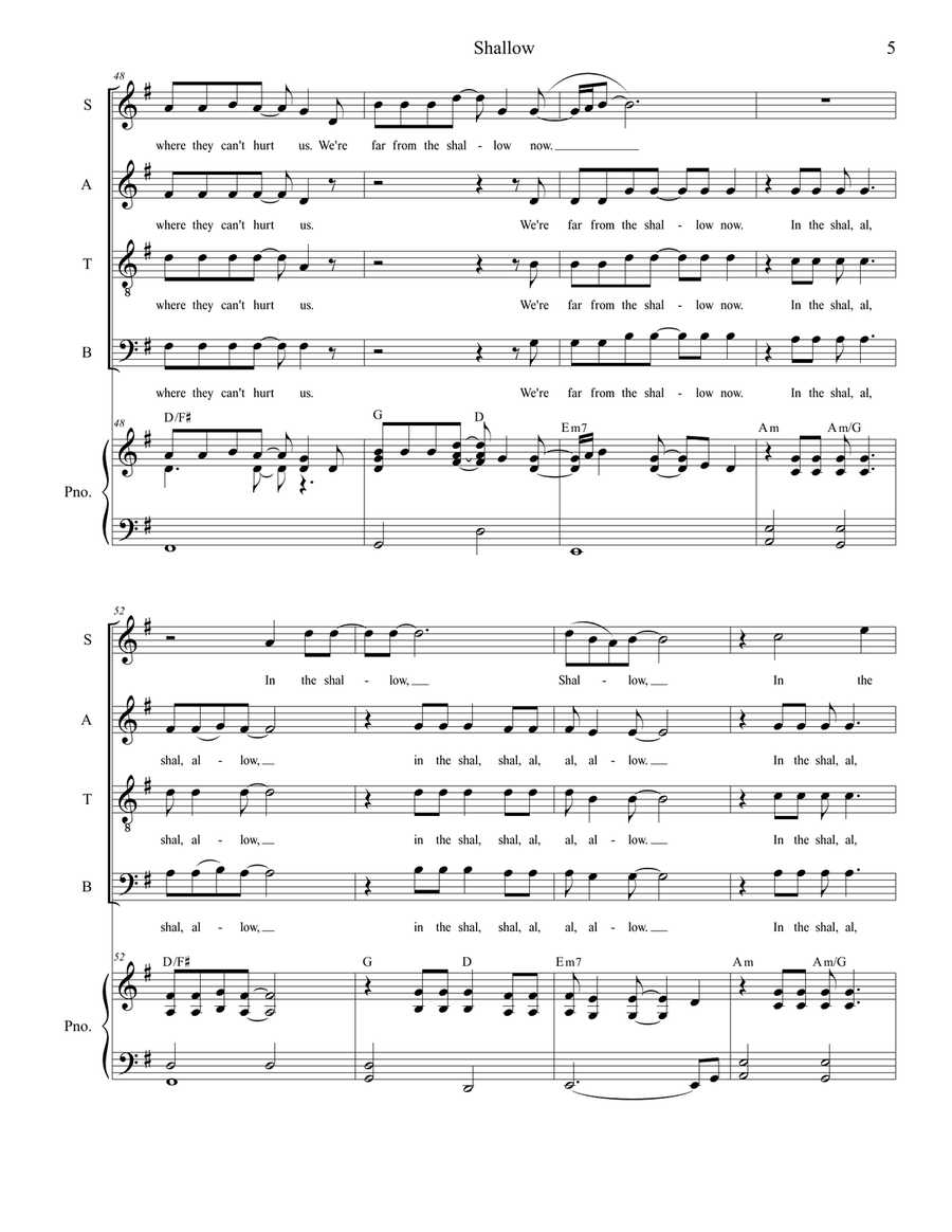 Shallow Shallow 4-Part scores gallery preview page 5