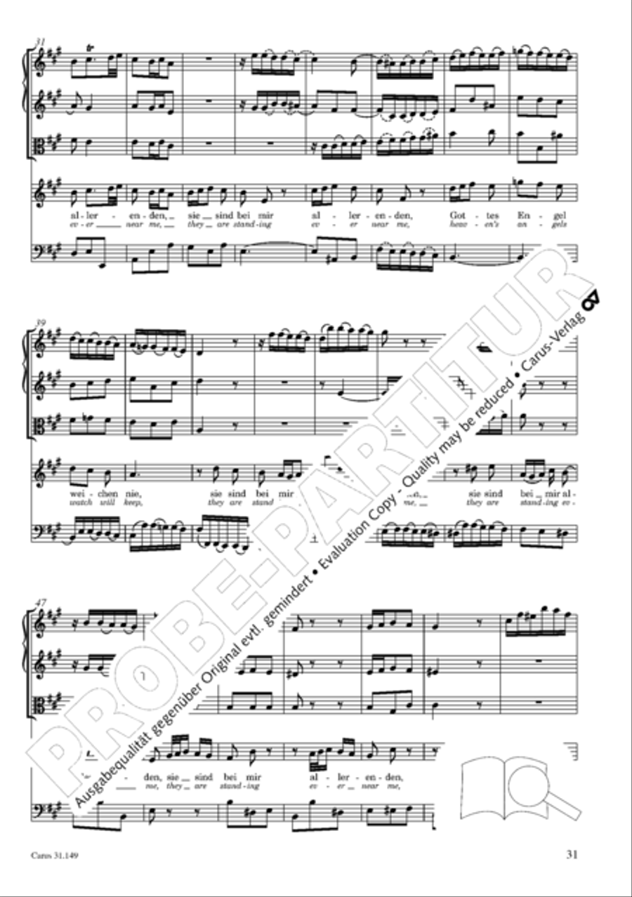 The voice of rejoicing and hope (Man singet mit Freuden vom Sieg) 4-Part scores gallery preview page 32