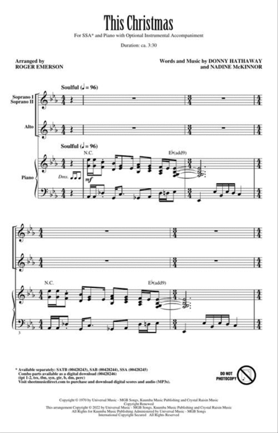 This Christmas (Key: Ab) SSA scores gallery preview page 4