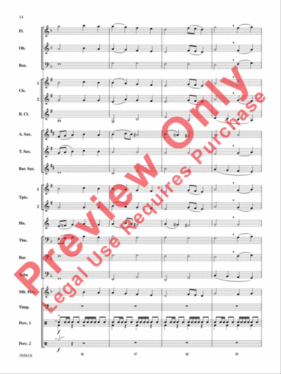 Tidings of Comfort and Joy! Concert Band scores gallery preview page 14