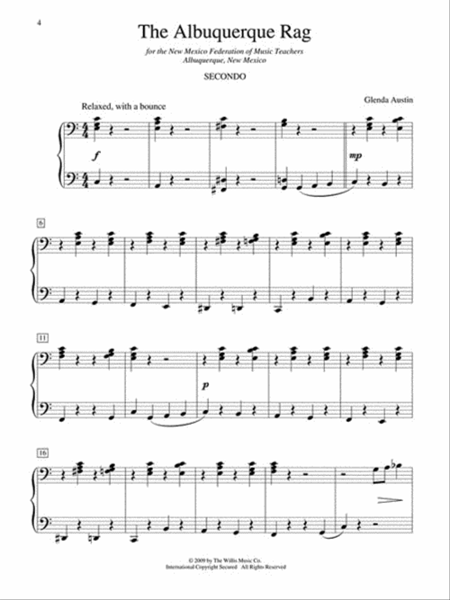 All-American Ragtime Duets 1 Piano, 4-Hands scores gallery preview page 3
