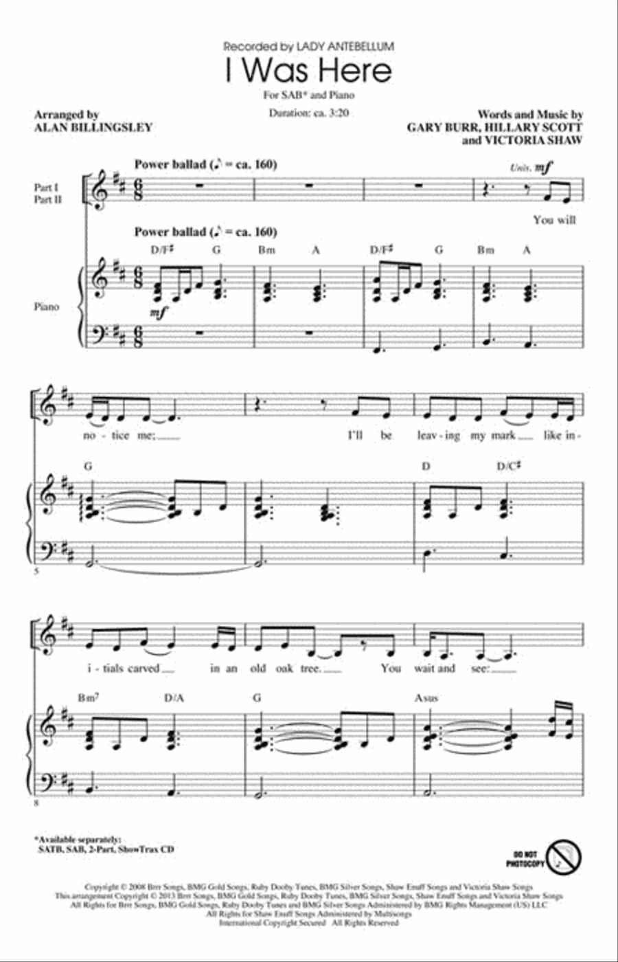 I Was Here 3-Part scores gallery preview page 2