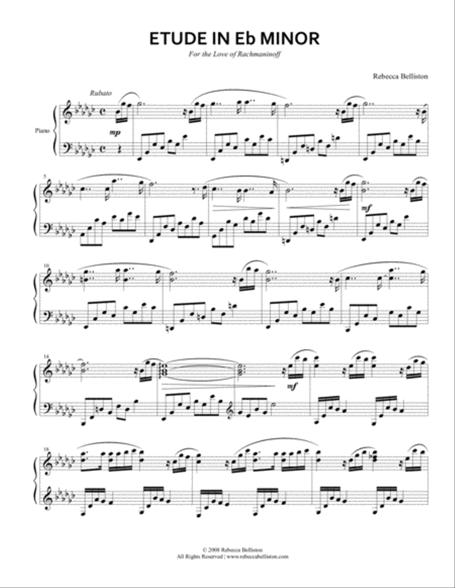 Etude in Eb minor Piano Method scores gallery preview page 2