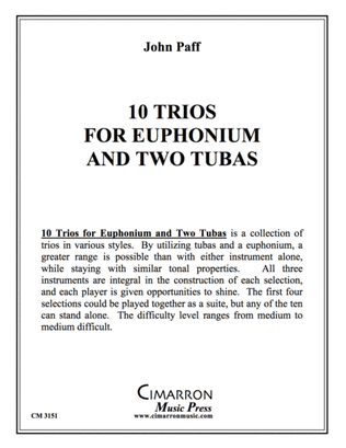 Book cover for 10 Trios for Euphonium and Two Tubas