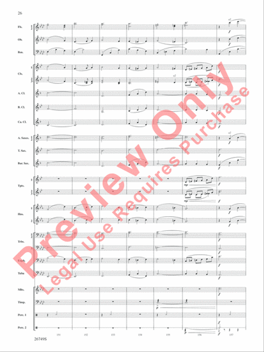 Greensleeves: A Fantasia for Band Concert Band scores gallery preview page 27