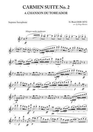 Book cover for Toreador's Song from "Carmen Suite No. 2" for Saxophone Quartet