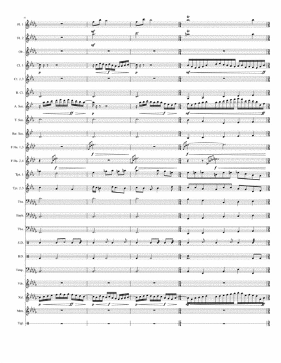 Ascension by Crucifixion Concert Band scores gallery preview page 6