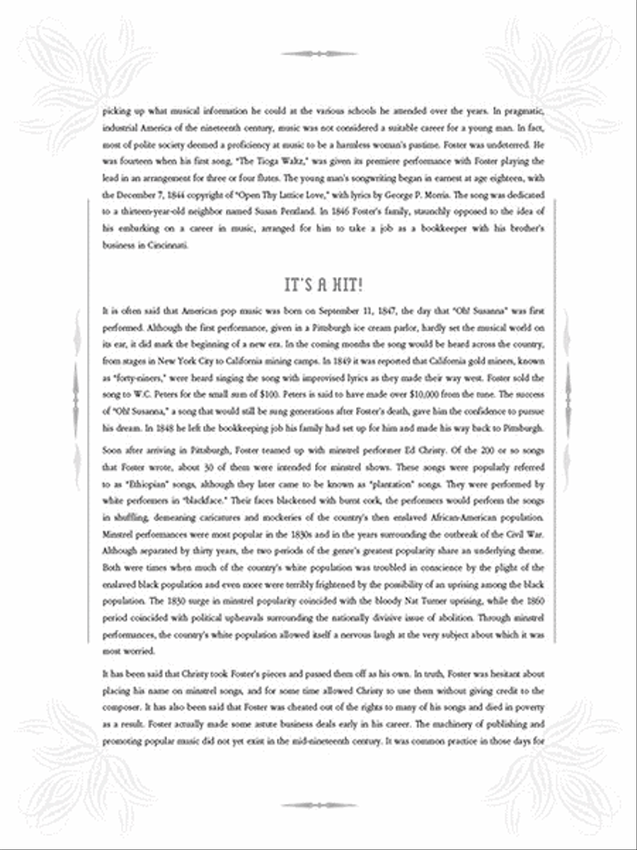 The Songs of Stephen Foster Piano, Vocal, Guitar scores gallery preview page 3