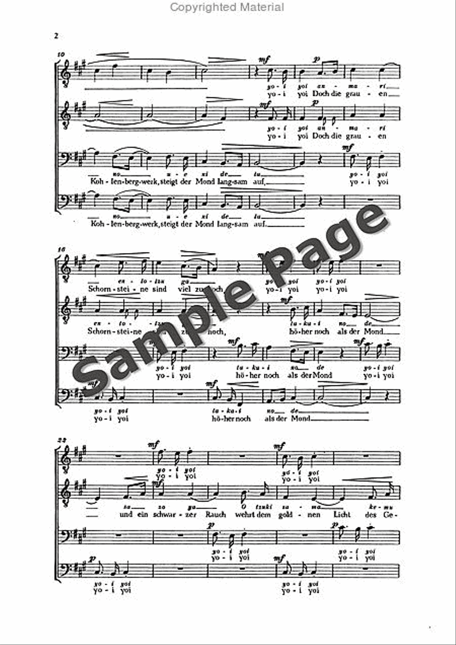 Sakamoto Y Kohlengraeberlied (ep) TTBB scores gallery preview page 3